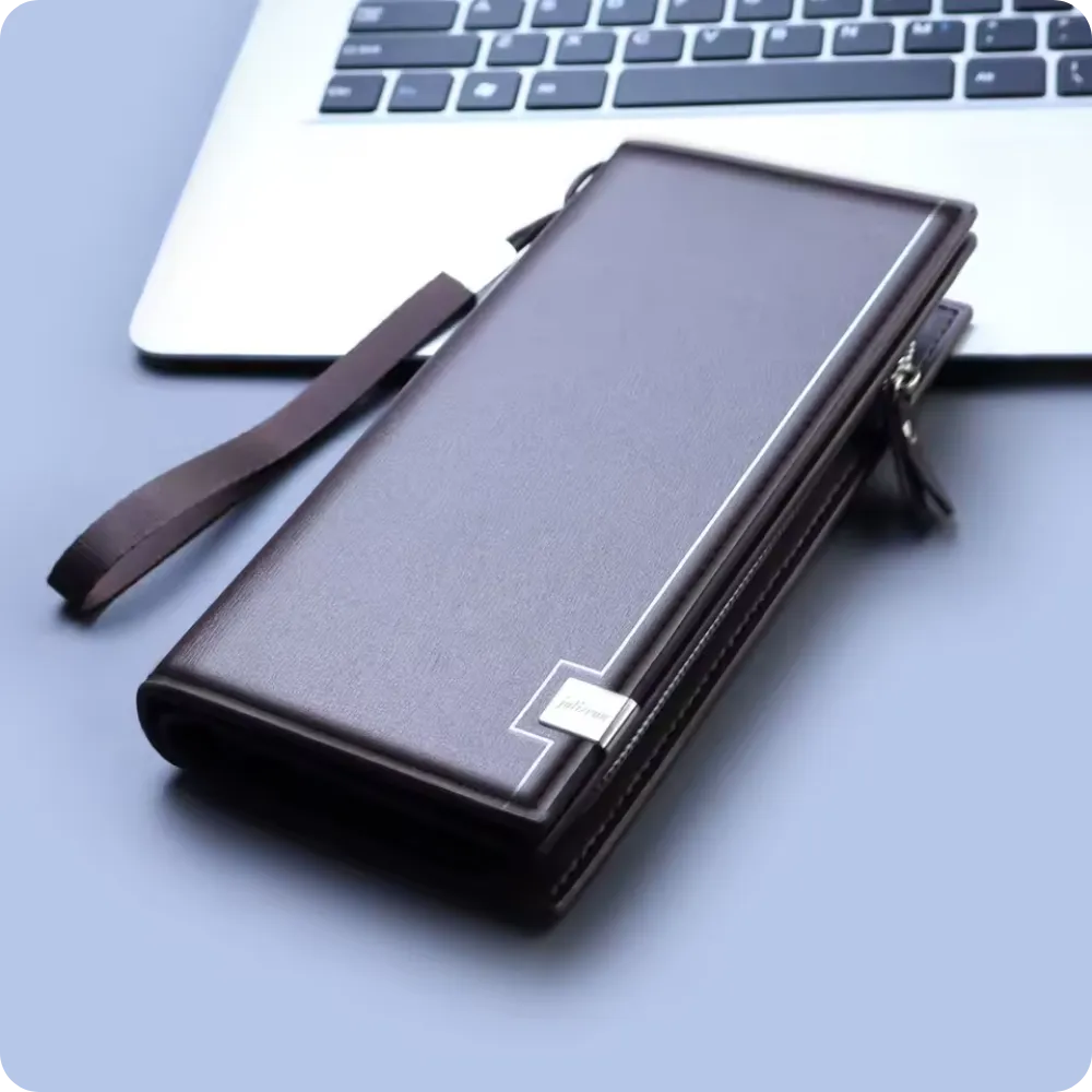 Portefeuille Elegant à Rayures pour Homme