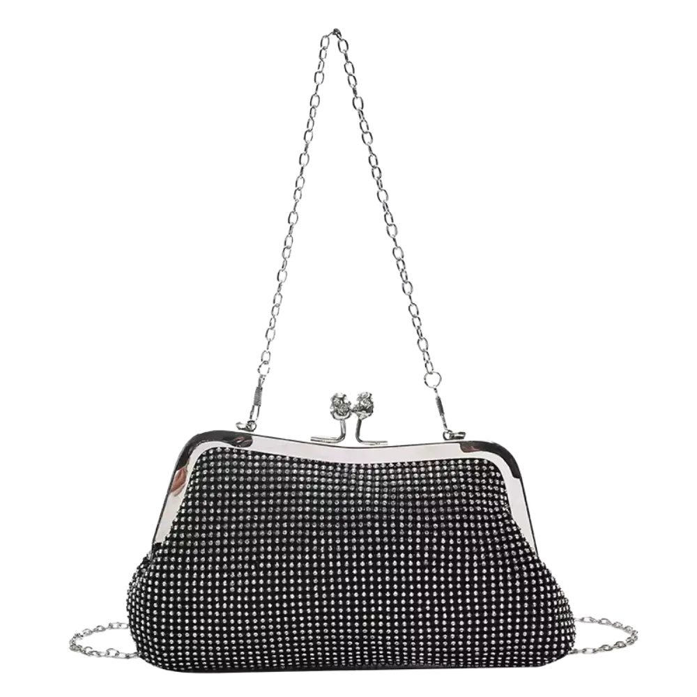 Sac à Main Soirée Chic en Strass avec Chaine