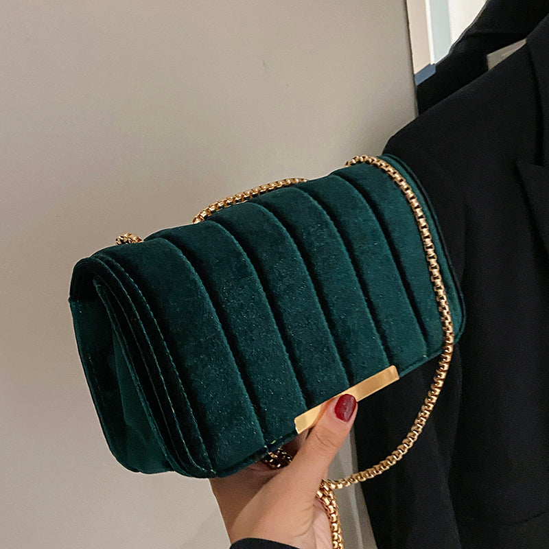 Sac à Main de Luxe en Velours à Rabat