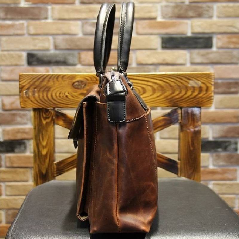 Porte Documents à Bandoulière en Cuir pour Homme