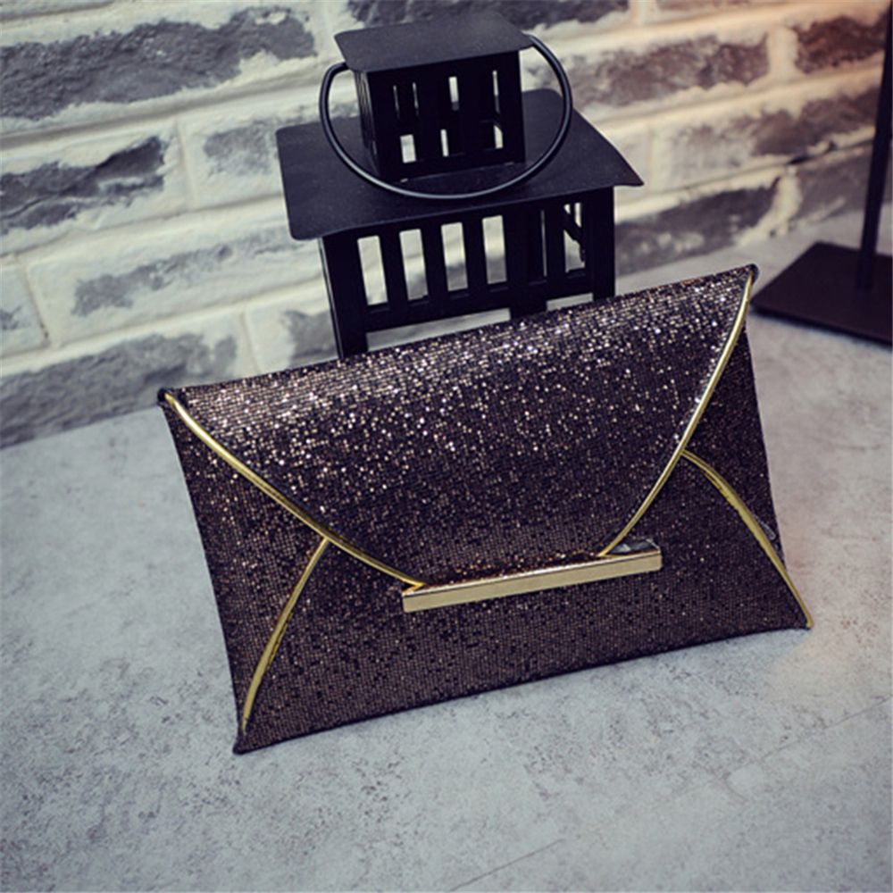 Sac Pochette en Cuir PU Pailletté