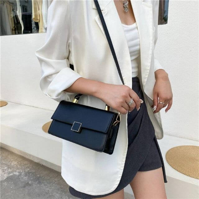 Sac à Main Petit en Cuir PU à Bandouliére