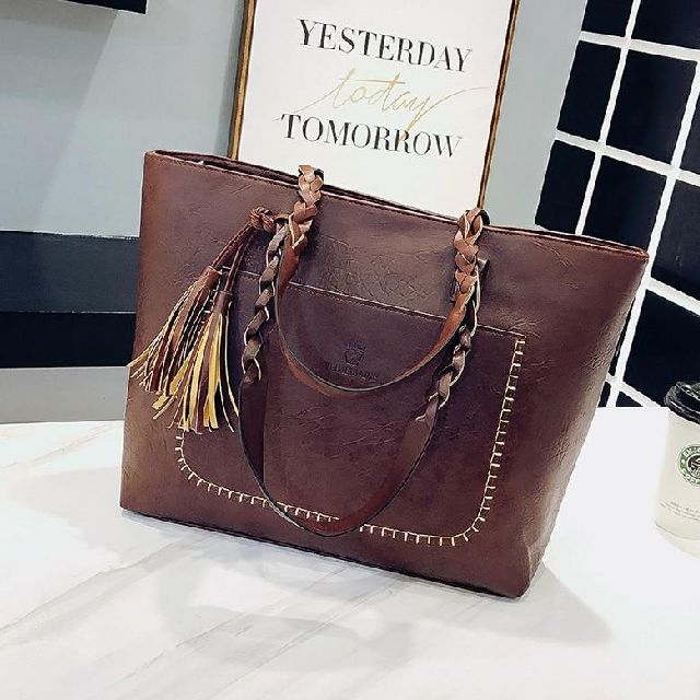 Sac à Main Vintage Grand en Cuir Décontracté