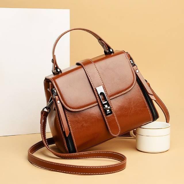 Sac à Main à Bandouliére Rétro en Cuir PU