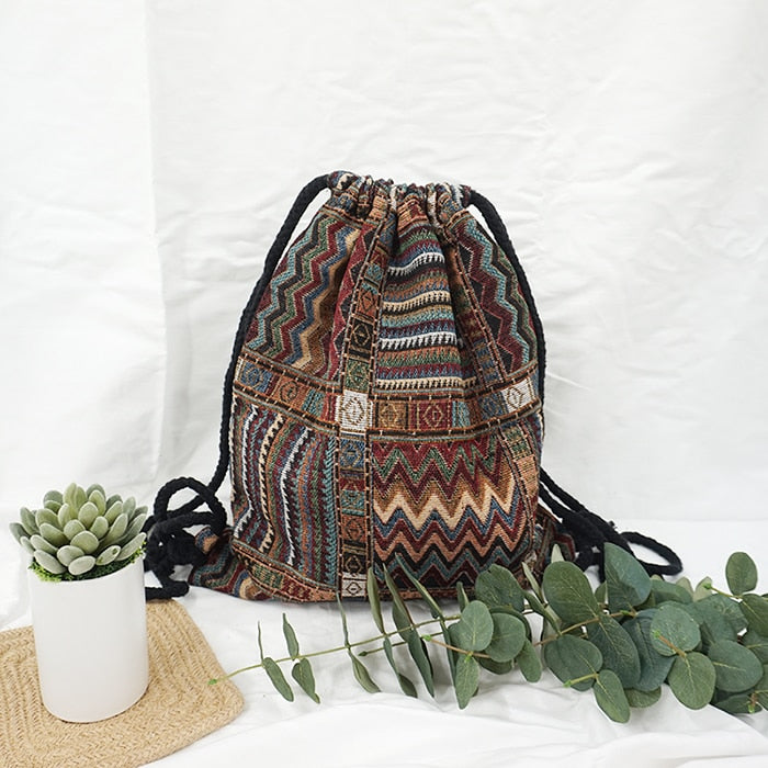 Sac à Dos à Cordon Bohémien