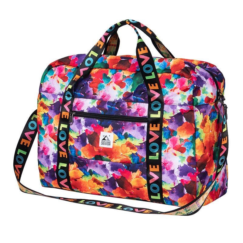 Sac de Voyage Imprimé Etanche en Nylon Pliable