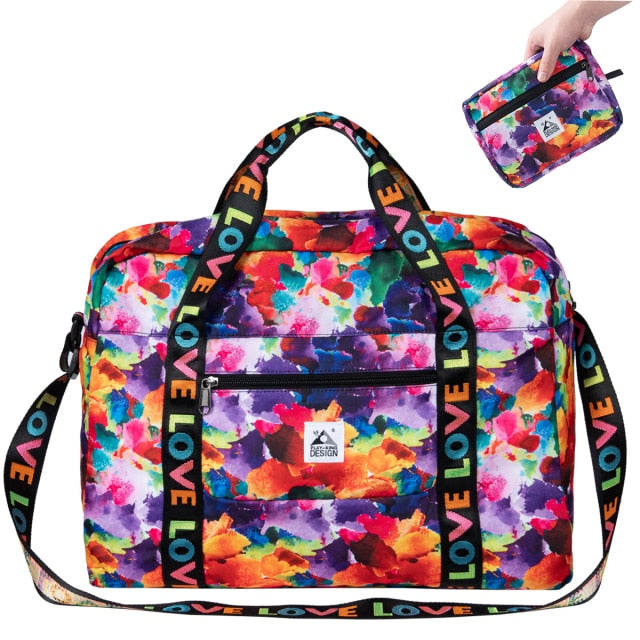 Sac de Voyage Imprimé Etanche en Nylon Pliable