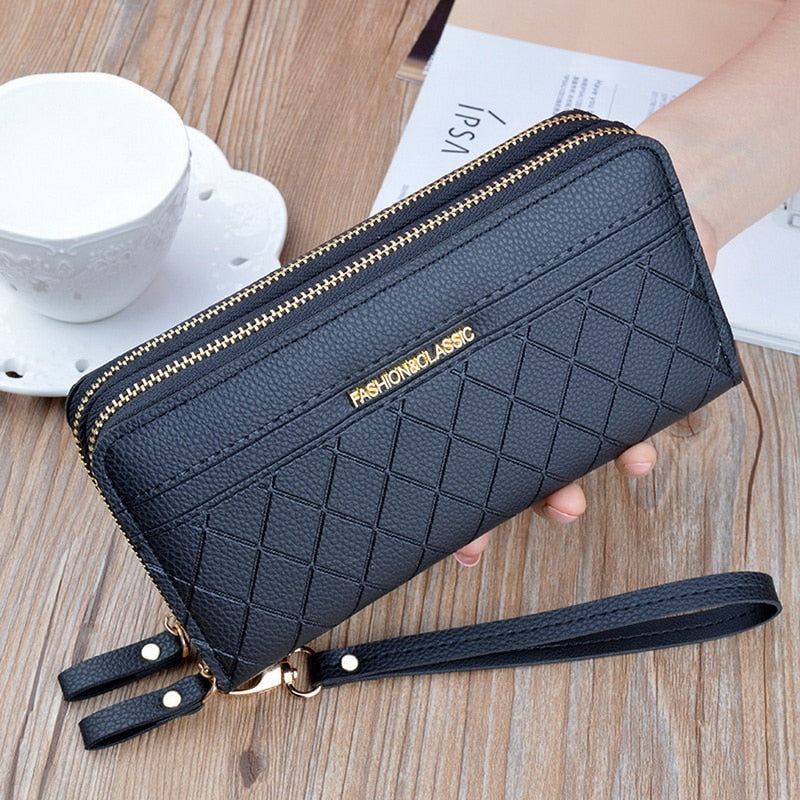 Portefeuille Pochette de Luxe en Cuir Pour Femme