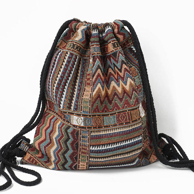 Sac à Dos à Cordon Bohémien