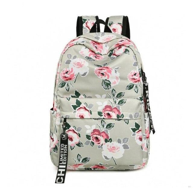 Cartable Scolaire avec Motifs Fleurs pour Filles