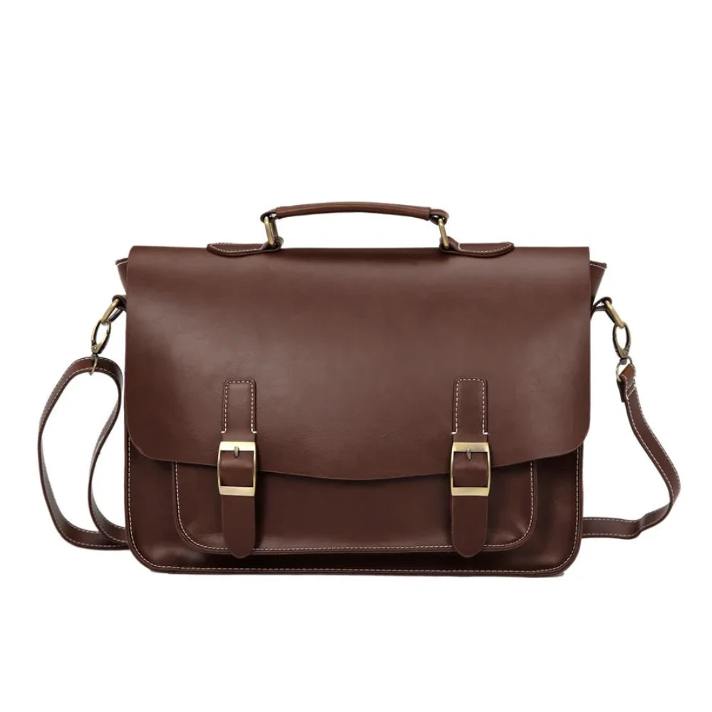 Porte Documents Vintage en Cuir Pour Pc