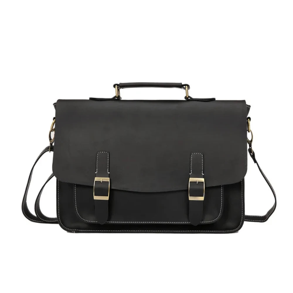 Porte Documents Vintage en Cuir Pour Pc