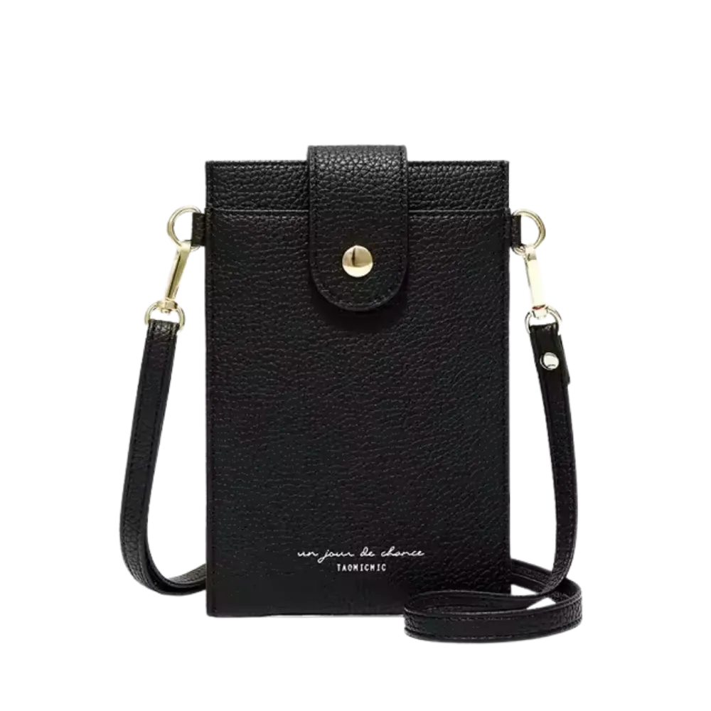 Sacoche Porte-Cartes en Cuir Rétro pour Femme